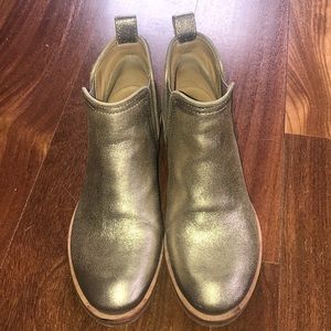 Tory Burch Gold Block heel slip-in booties